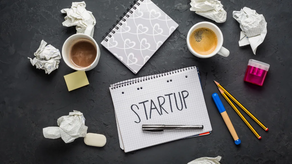 Startup founders reviewing financial metrics and profitability strategies.