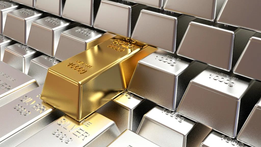 Comparison chart showing digital silver outperforming gold during industrial expansion in 2026.