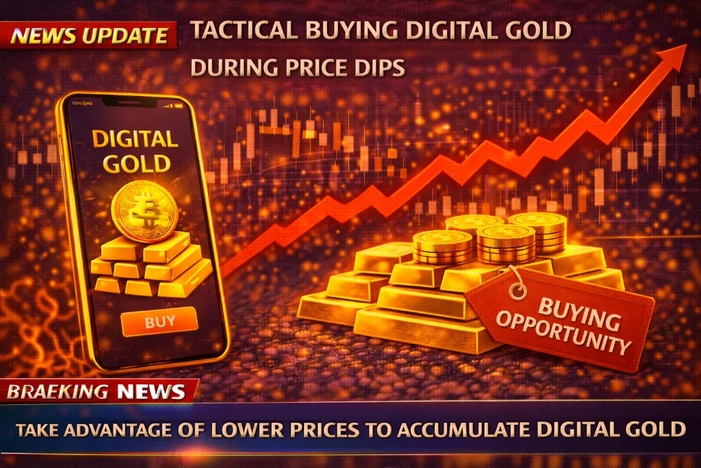 Tactical buying digital gold during price dips
