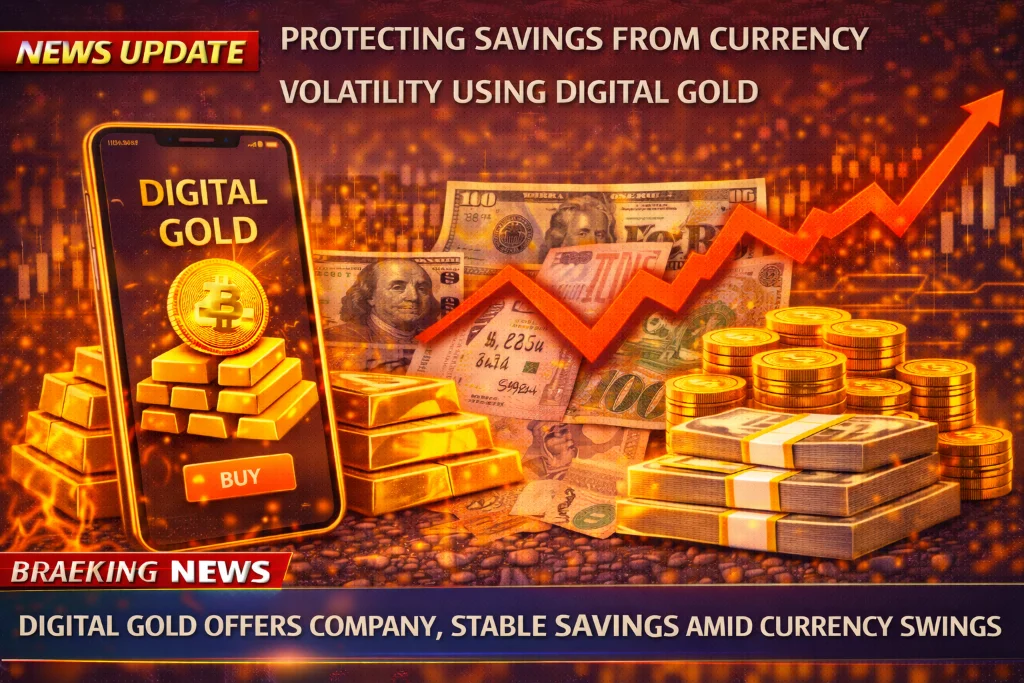 Protecting savings from currency volatility using digital gold