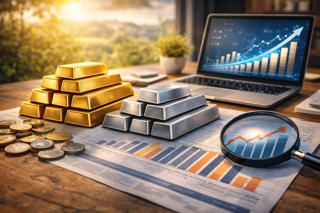 Portfolio diversification using gold and silver mix