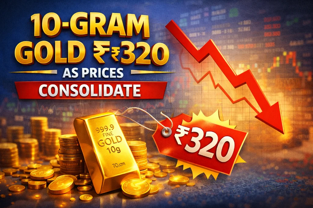 10-Gram Gold Falls ₹320 as Prices Consolidate