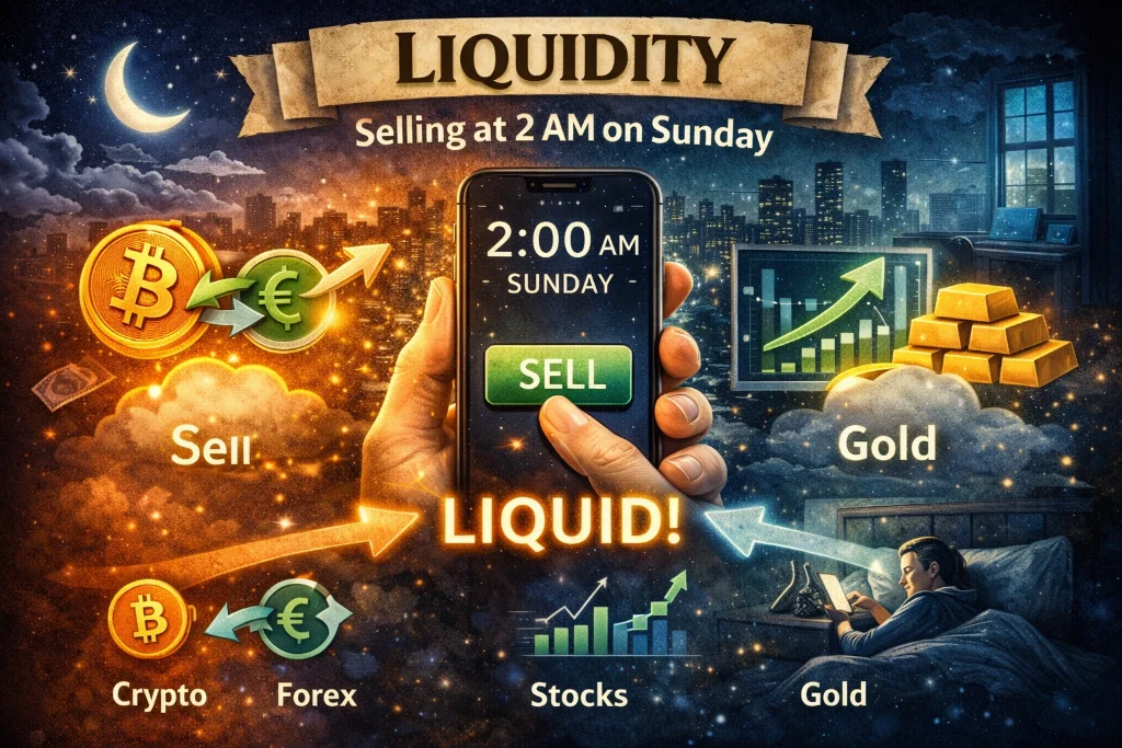 Liquidity: Selling at 2 AM on Sunday