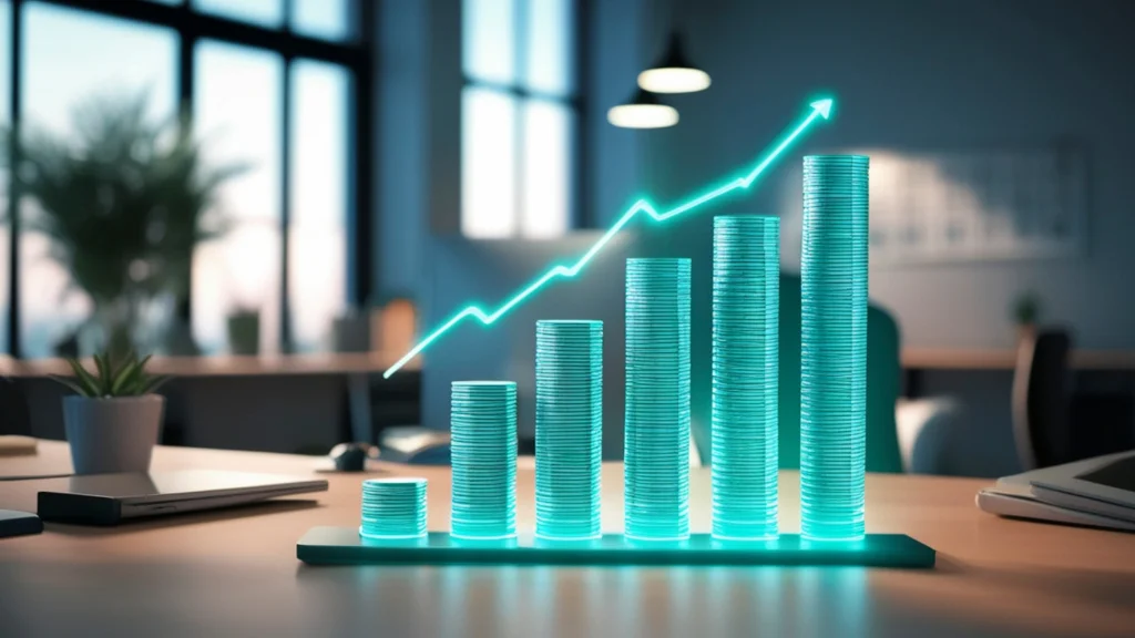 Investor reviewing portfolio growth while accessing liquidity through a loan against mutual funds.