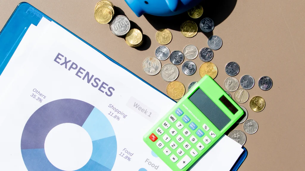 Illustration of automated budgeting system dividing income into savings, needs, and lifestyle buckets.