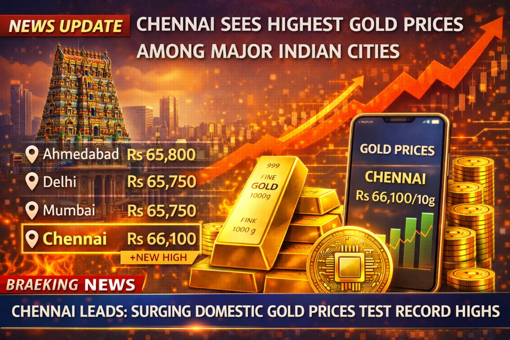 Chennai sees highest gold prices among major Indian cities