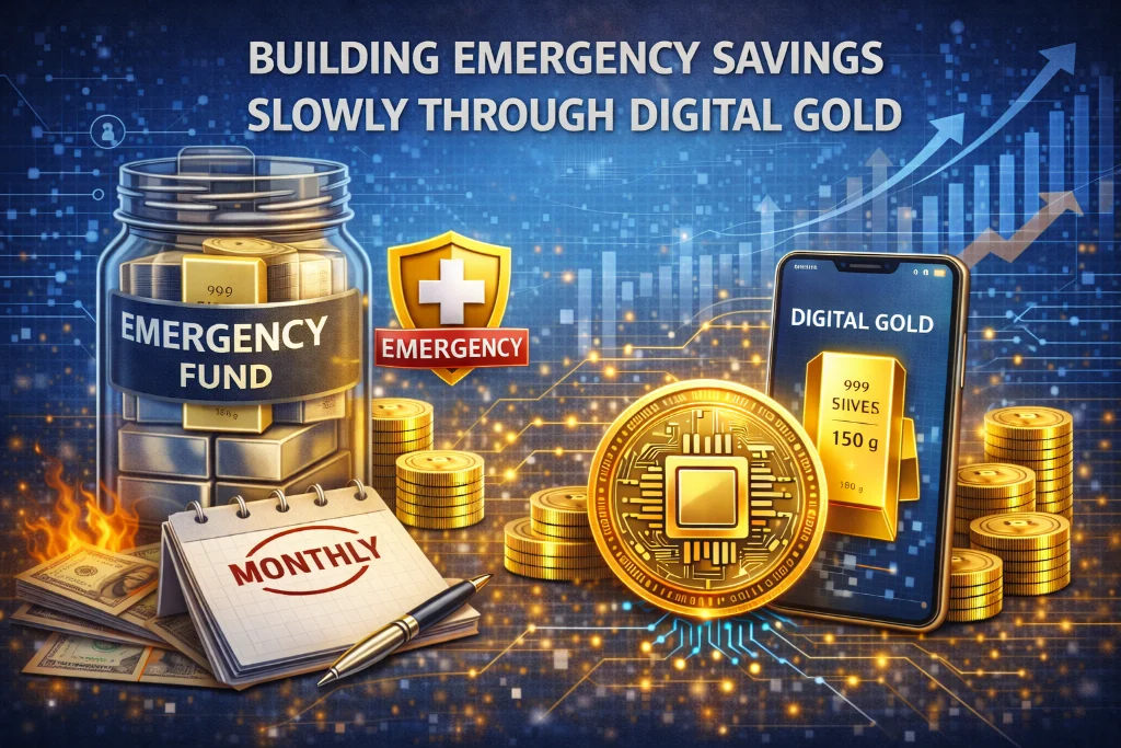 Building emergency savings slowly through digital gold