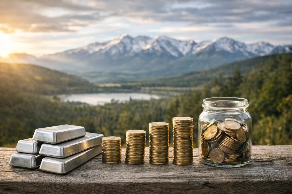 Investing small monthly amounts into digital silver