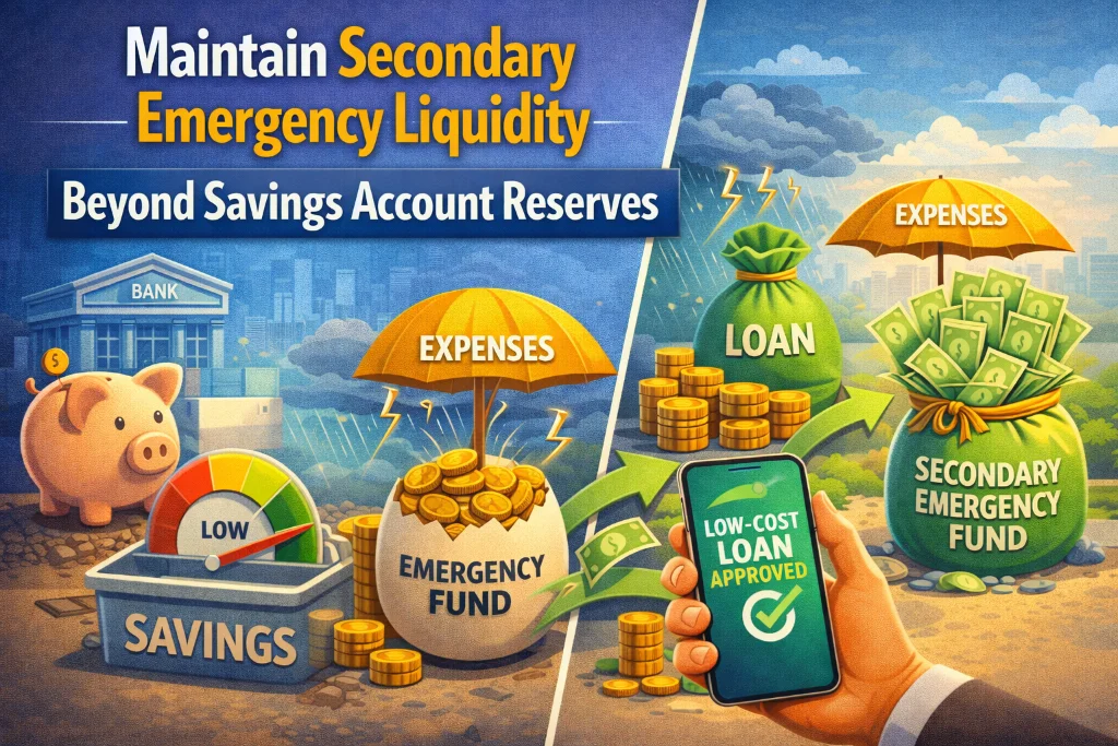 Maintain Secondary Emergency Liquidity Beyond Savings Account Reserves