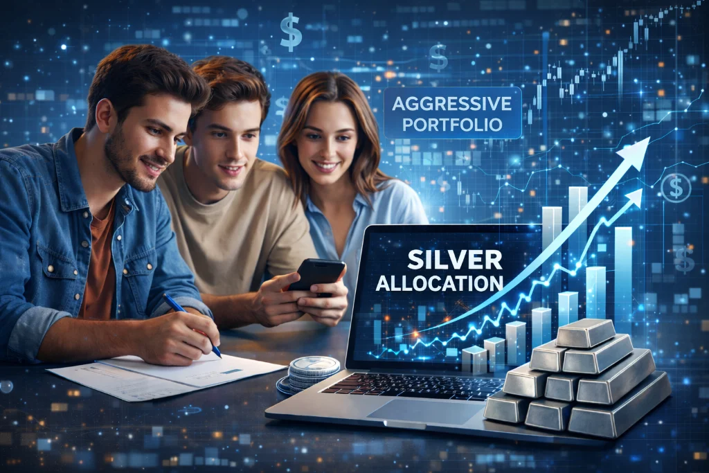 Silver allocation for aggressive young investors portfolio