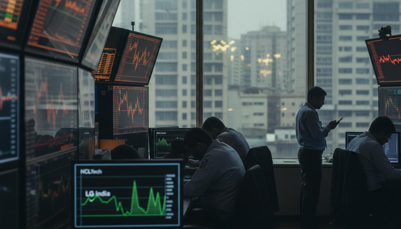 Indian shares slip as financials drag, LG India rallies