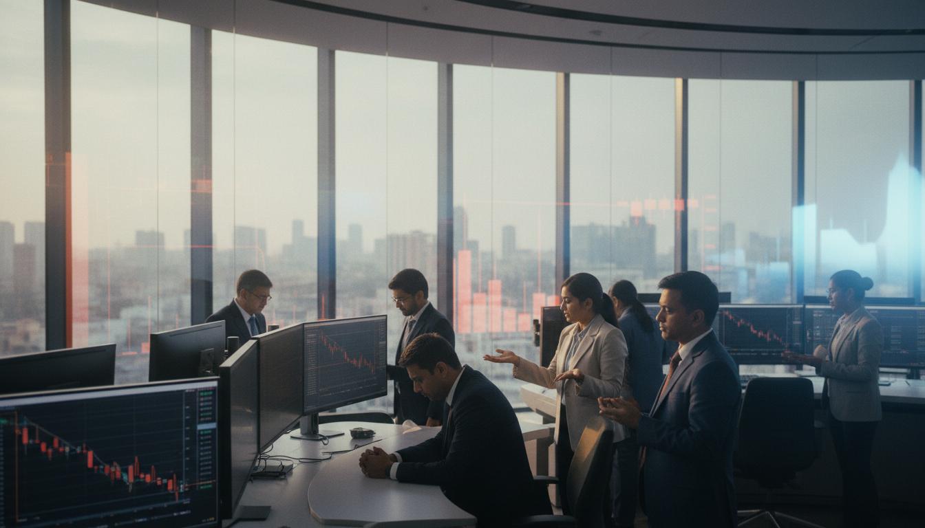 Indian equities slip as financials drag, LG debut surges