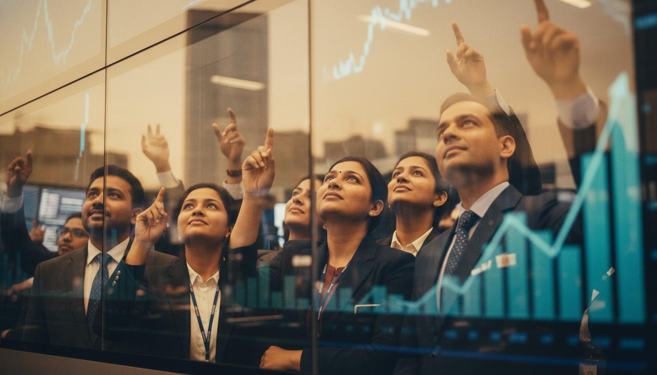 Sensex jumps ~862 pts; markets near record peaks