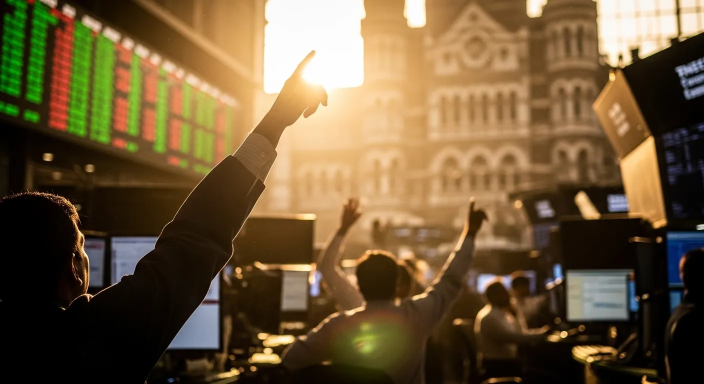 Sensex surges 573 points to 84,525; Nifty hits 25,879 in Diwali rally