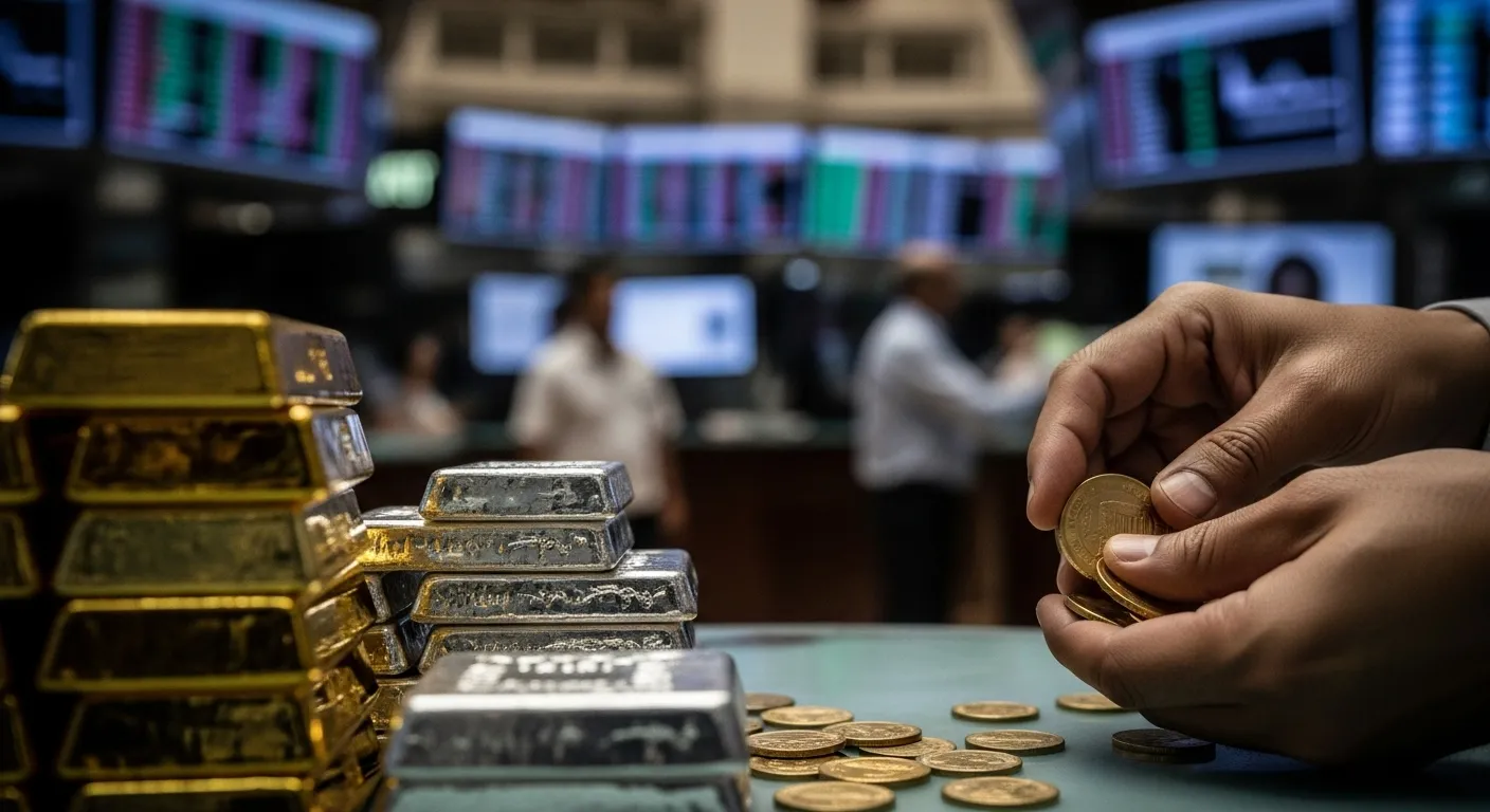 Gold pauses after nine-week rally, silver slips amid profit-booking