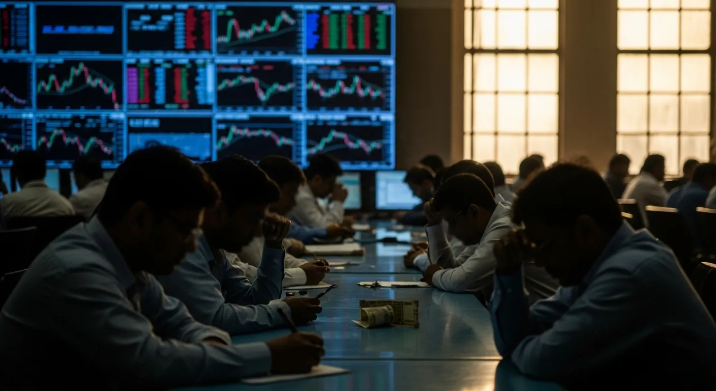 Benchmarks Sway as Nifty Stalls Below 26,000 on Policy Jitters